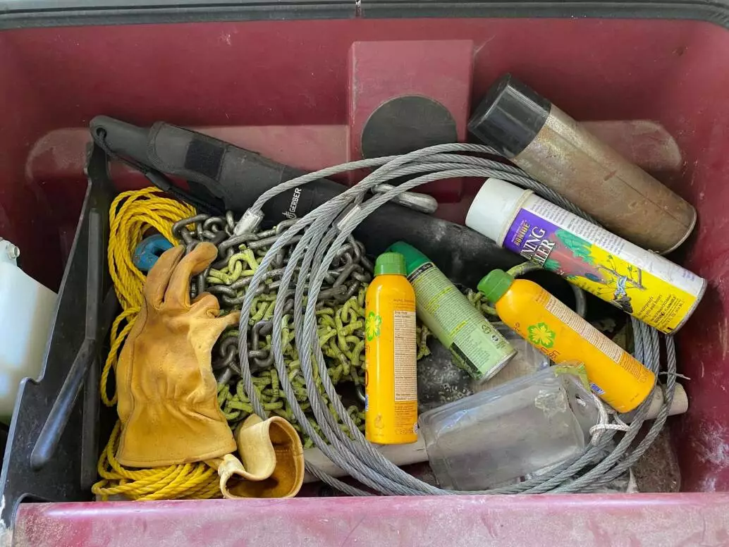 Tools in UTV frunk